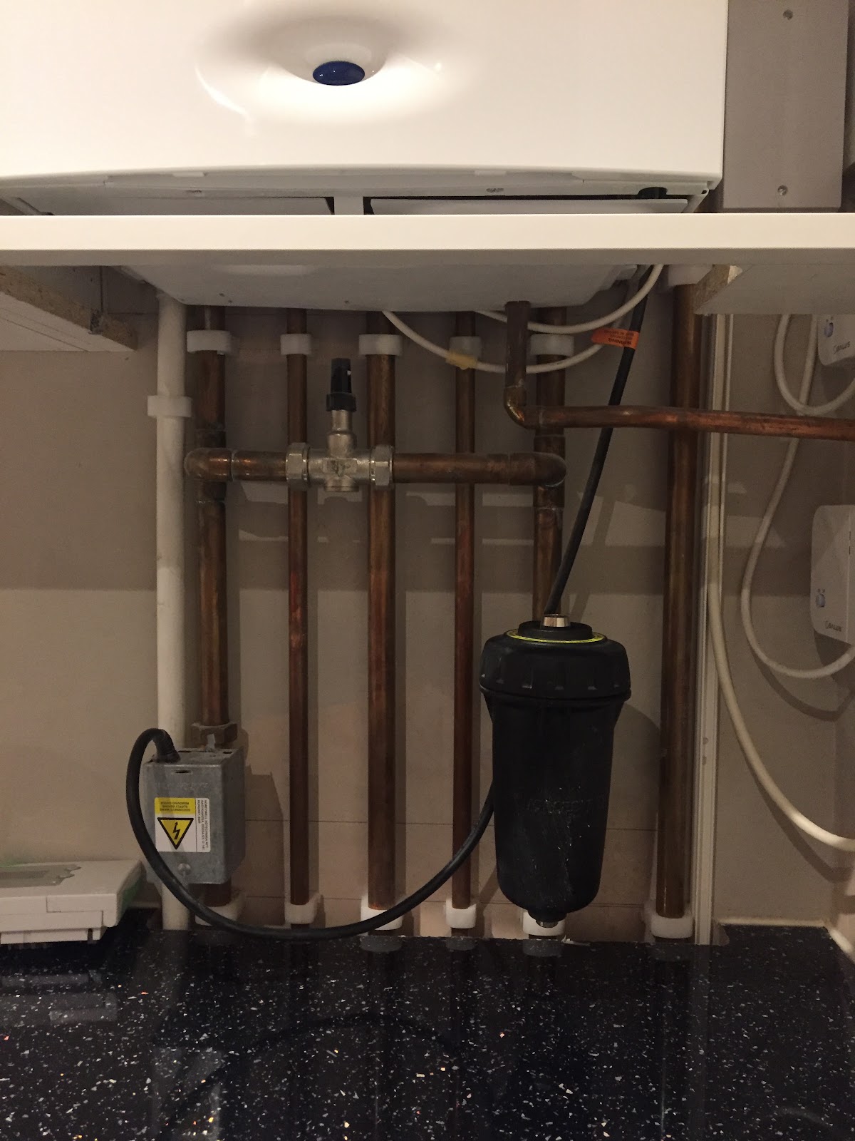 Copper pipework at a job